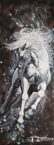 2024 奔騰 170x65cm 壓克力混合金屬漆 劉漢文 20260117-Taipei-002