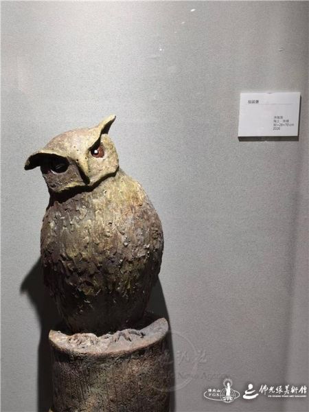 圖說:藝術家洪雅惠作品貓頭鷹。 人間社記者唐淑嫻攝 20260622pingtung-002