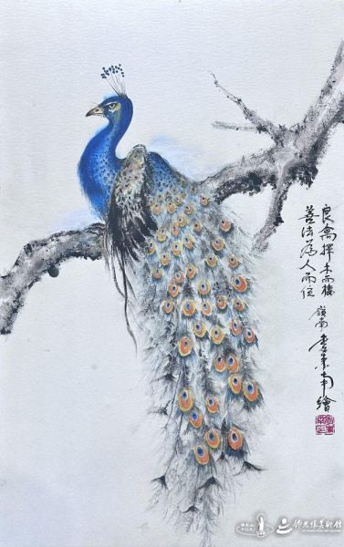 李秉南 善法為人住(孔雀) 厚卡生宣 94 x 61cm 2019年 20260713-Hsi-Lai-002