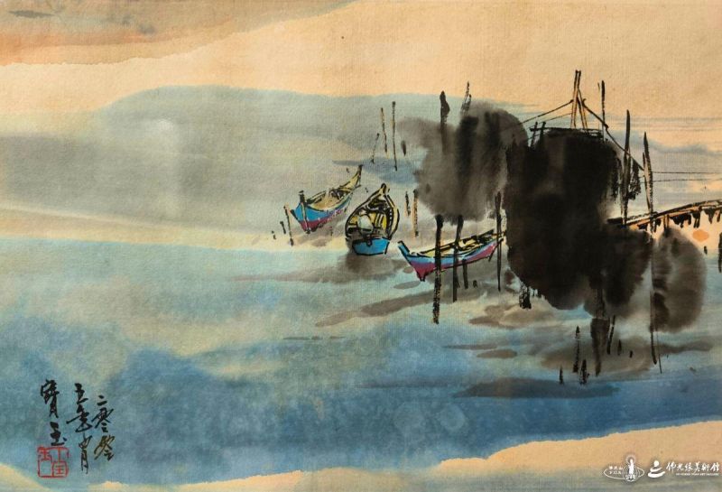 方宝玉 - 风轻浪静 - 33.5 cm x 23 cm - 2005年(框) 20260713-Dong-Zen-002